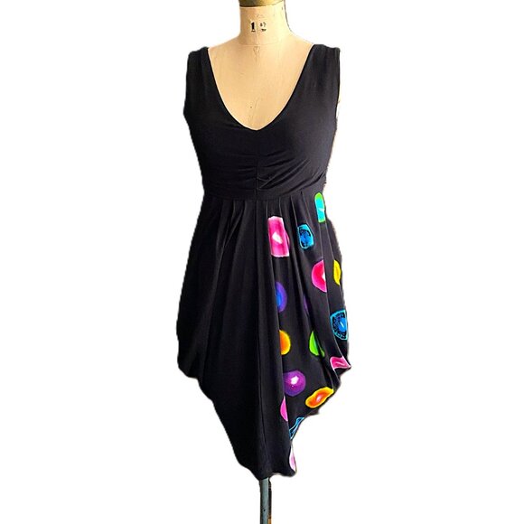 Designs by Naomi vintage Y2K asymmetrical design dress polka dots - Picture 2 of 15